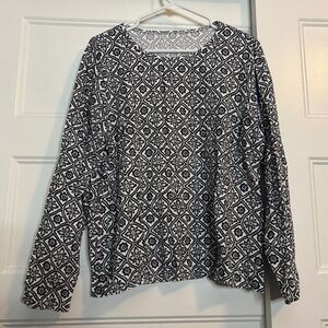 Lands' End Long Sleeve Workout Top Size 1X